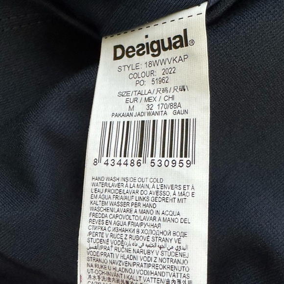 NWT Desigual Crhystel Dress Art to Wear Embroidered Floral Velvet Burnout Design - Picture 13 of 16